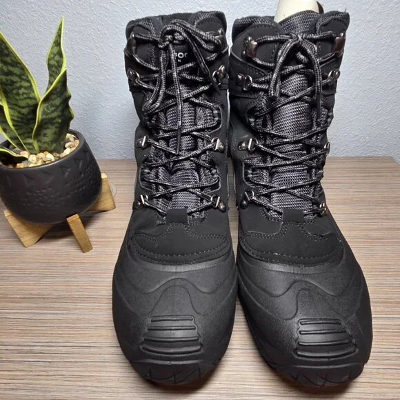 NEW!!! London Fog Breckenridge Black Insulated Hiking Boots 10M Waterproof - Picture 3 of 8